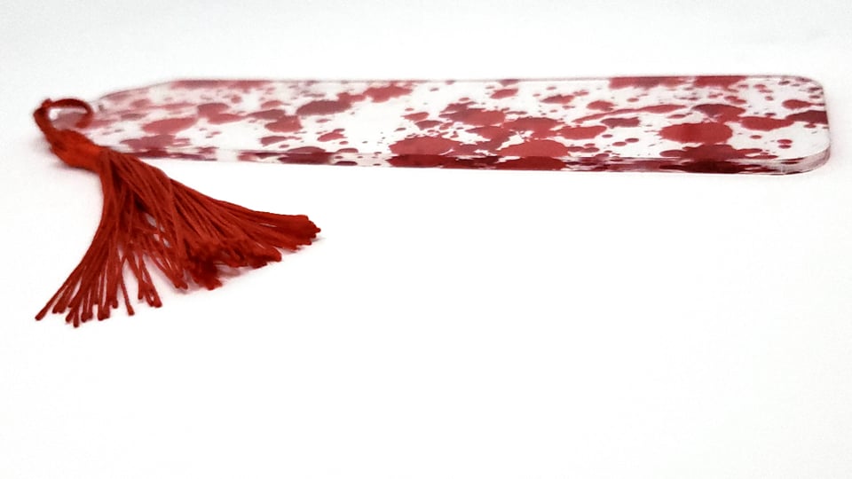 Blood Splatter Bookmark