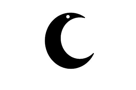 Cresent Moon Earring Blanks 1.25"