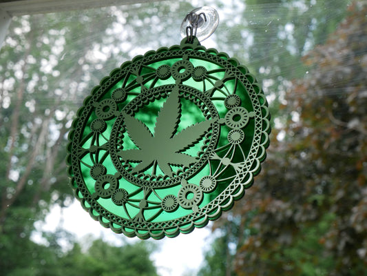 Marijuana Mandala Suncatcher