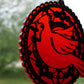 Cardinal Mandala Suncatcher