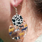 Cows & Bulls Pattern Earrings | Sterling Silver, Stainless Steel, or Clip On