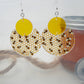 Bumblebee Honeycomb Pattern Earrings | Sterling Silver, Stainless Steel, or Clip On