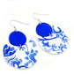 Blue China Pattern Earrings | Sterling Silver, Stainless Steel, or Clip On