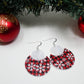 Snowflake Buffalo Plaid Pattern Earrings | Sterling Silver, Stainless Steel, or Clip On