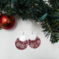 Snowflake Buffalo Plaid Pattern Earrings | Sterling Silver, Stainless Steel, or Clip On