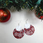 Snowflake Buffalo Plaid Pattern Earrings | Sterling Silver, Stainless Steel, or Clip On