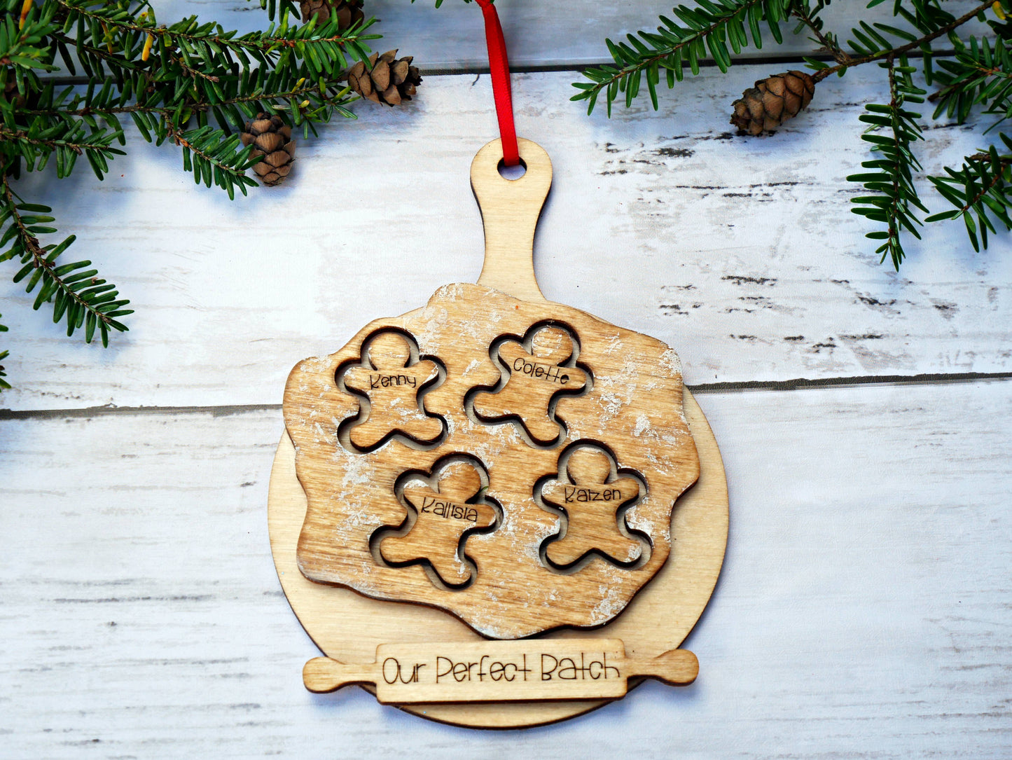 Custom Gingerbread Cookie Family Ornament