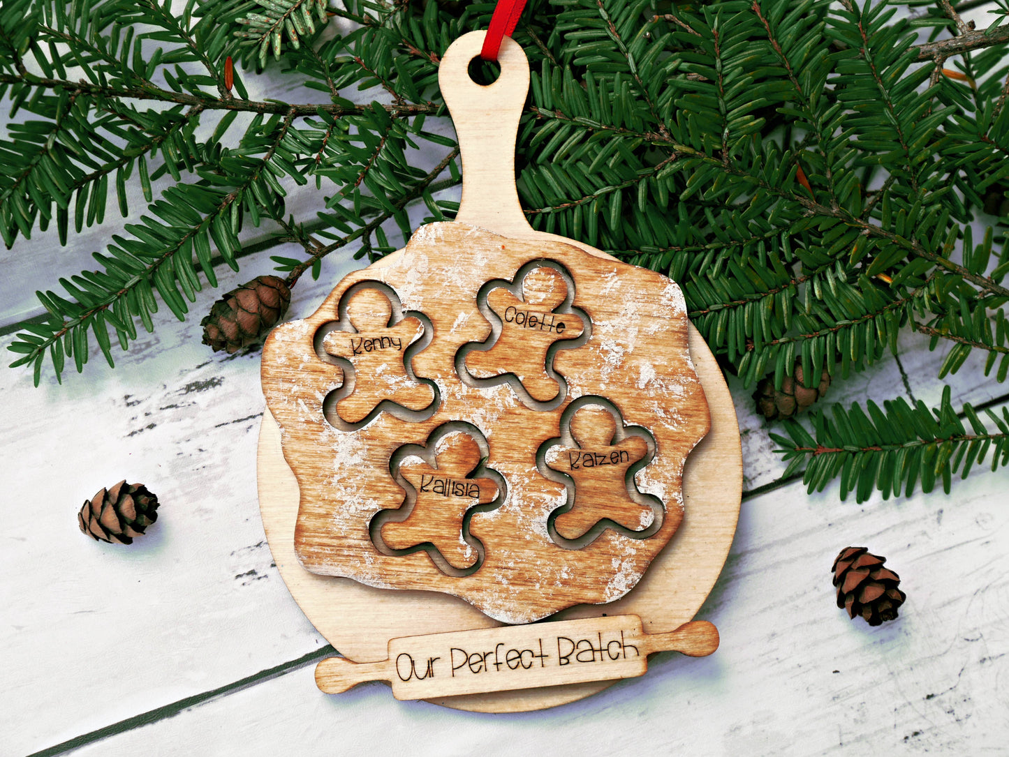 Custom Gingerbread Cookie Family Ornament