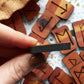 Cedar Wooden Elder Futhark Engraved Runes