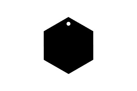 Hexagon Earring Blanks 1.25"
